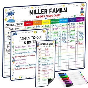 <span class=keywords><strong>Tableau</strong></span> de tâches ménagères magnétique effaçable à sec, planificateur hebdomadaire, liste de choses à faire, <span class=keywords><strong>tableau</strong></span> mémo - Product Image 1