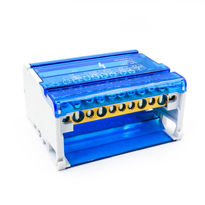 WDH 411 4 cấp duy nhất giai đoạn điện Brass busbar kỹ thuật Din Rail phân phối điện hộp nối khối thiết bị đầu cuối - Product Image 5