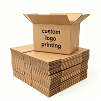 Boîtes d'emballage en carton ondulé personnalisées avec logo imprimé, design gratuit, qualité supérieure, pliables, en kraft, imperméables, résistantes, pour déménagement