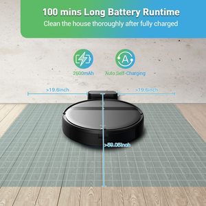 G20 Robotic Vacuum Cleaner 300mm With Sweeping Suction Mopping Automatic Recharging Black - Product Image 2