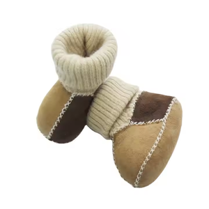 <span class=keywords><strong>Botas</strong></span> de invierno unisex para bebé de piel de oveja australiana con forro polar cálido y suela antideslizante - Product Image 1