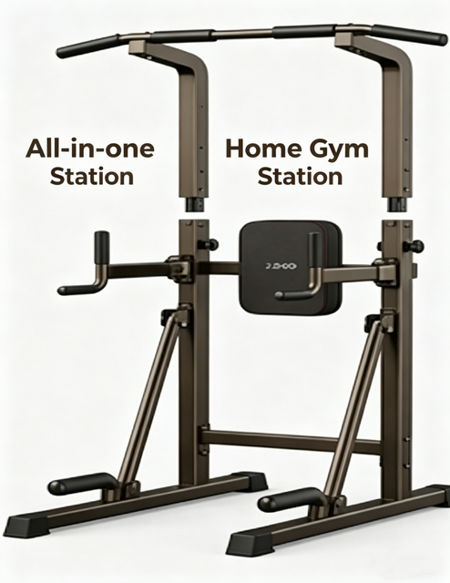 ATHSPO Multi-Function Pull-Up & Dip Station ,buckle/magnetic Connect ,quick Assembly for Home Strength Training Fitness Machine