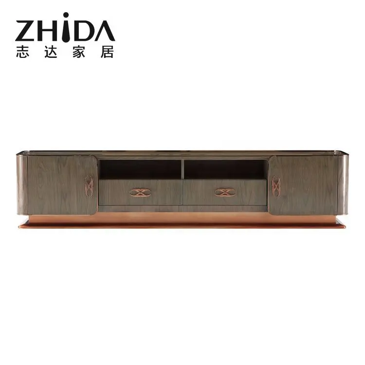 Direct manufacturer custom hot sale home luxury living room furniture stainless steel artificial marble tv stand cabinet