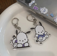 Clips en acrylique Kawaii - Porte-badge double face et accessoires de porte-clés - Clips PP personnalisés