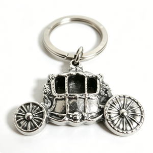 Llavero de aleación de zinc vintage con forma 3D de carruaje, amuleto metálico, regalo de recuerdo - Product Image 4
