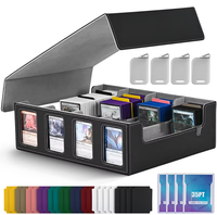 Boîte à cartes personnalisée en plastique à quatre rangées, style fenêtre, capacité 3000+, haute résistance, pour Commander Deck, en stock – Meilleure vente