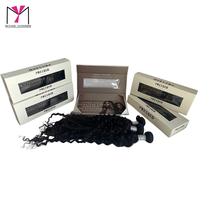 MUYANG Emballage personnalisé avec fenêtre pour extensions de cheveux, boîte pour paquets de cheveux