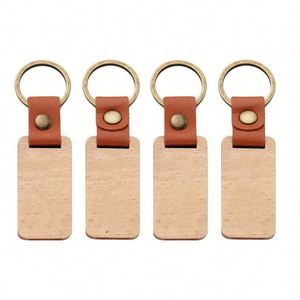 Porte-clés en bois vierges pour le bricolage, pendentifs rustiques en bois pour la personnalisation de porte-clés, étiquettes, sacs, promotion, cadeaux - Product Image 3