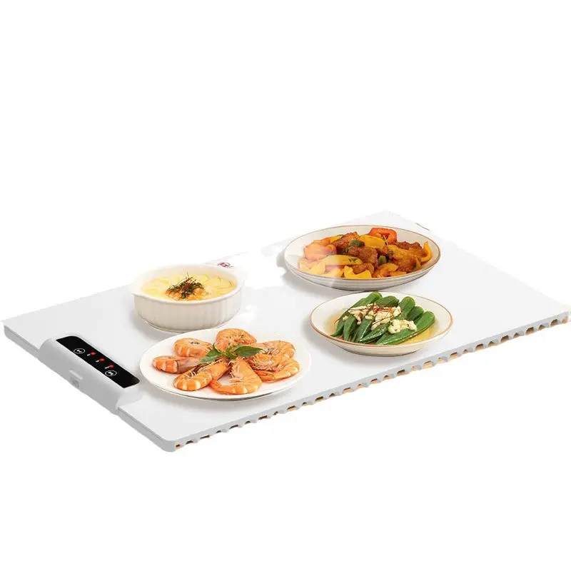 Foldable silicone food warmer large capacity fast heating warm dish mat hot plate electric food warming tray