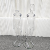 Mannequin de présentation enfant corps entier transparent en plastique pour vêtements de fille