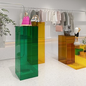 Espositore in Acrilico Colorato su Misura, Piedistalli Trasparenti in Lucite per Negozi, Gioielli, Borse, <span class=keywords><strong>Scarpe</strong></span> (Ingrosso) - Product Image 2