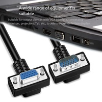 VGA-kabel 90 °   Elbow VGA mannelijk naar vrouwelijk high-definition videokabel voor desktoplaptop-tv