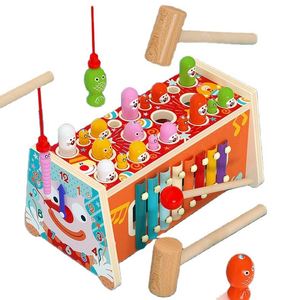 Juego de Juguetes de Madera Multifuncional con Temática de Circo para Niños en Etapa de Desarrollo Temprano, con Martillo para Golpear y Apretar - Product Image 1