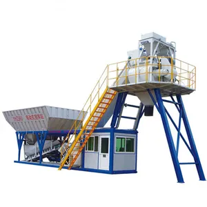 YHZS60 High performance batching 60 m3 china small mobile Double mixer concrete mixing plant for sale