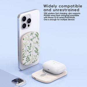 2025 nouveauté Ultra mince Portable Logo personnalisé banques d'alimentation 5000mah magnétique sans fil 20W charge rapide 15W 5000mah batterie externe - Product Image 2