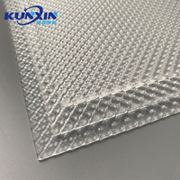 Diffuseur de lumière Micro LED, couverture optique en PMMA prismatique, feuille acrylique en gros