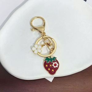 Cute Sweet 3D Strawberry Bell <b>Key</b> <b>Chain</b> Girls Bag Creative Small Pendant Hanging Ornaments <b>Key</b> Ring - Product Image 3