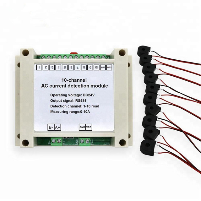Xtester-RS485 Output Acquisition Module Range Detection 10 Multi Channel AC 5A 50A 10A 20A Sensor Current Transmitter 009