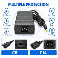Adaptateur secteur de bureau 24V 8A 192W avec prise UK, personnalisable ODM/OEM, approuvé FCC, conforme RoHS, protection contre les surintensités, fiable