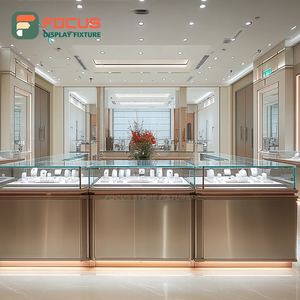 Exhibidores Minimalistas para Joyería Comercial, Acabado Laminado, Vitrina de Vidrio para Tienda de Marca - Product Image 4