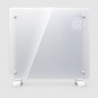 Pemanas Konvektor Listrik WiFi Pintar Grosir, Pemanas Ruangan Panel Kaca Terpasang di Dinding dengan Kontrol Aplikasi untuk Pemanasan Rumah dan Hotel