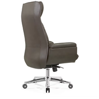 Chaise de bureau de direction à dossier haut en cuir PU, pivotante avec vérin à gaz et accoudoirs rembourrés
