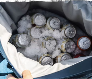 पुनः प्रयोज्य इको-फ्रेंडली वाटरप्रूफ पहनने-प्रतिरोधी ऑक्सीफोर्ड 54l बैकपैक कूलर जिपर बंद - Product Image 6