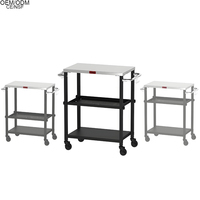 Table de rangement en fer pliable à 3 niveaux, légère, pour le jardinage et la cuisine.