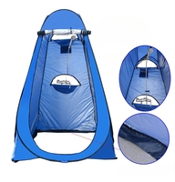 Ensemble de douche de camping portable avec douchette électrique rechargeable, abri de toilette et cabine d'essayage escamotable pour l'extérieur