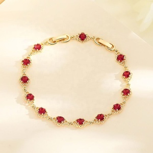 Pulsera de Moda con Dijes Personalizados en Forma de Flor, Chapada en Oro de 18K, Aleación de Cobre, Diseño Superior de Fábrica China, Marca HengDian, Venta al por Mayor - Product Image 4