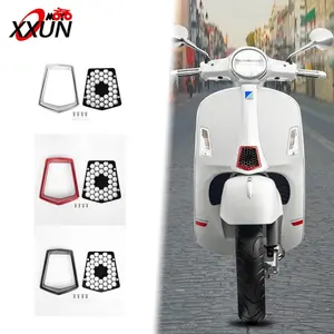 XXUN Motorrad Aluminium Scheinwerfer Net Trim Guard Protector Lampen gitter abdeckung für VESPA GTS GTV 125 250 300 2017 2018 2019