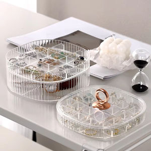 Boîte à bijoux moderne PP carrée en plastique 3 couches durable multifonctionnelle stockage de valeur de couleur élevée pour boucles d'oreilles collier bague <span class=keywords><strong>montre</strong></span> - Product Image 2
