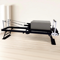 Équipement d'entraînement de yoga portable et réglable pour usage domestique, Pilates Sliding Track Reformer avec cadre en fer ABS