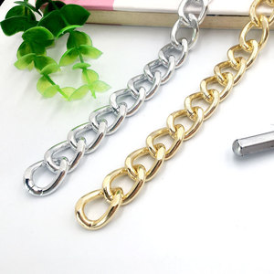 Correa de Cadena Plana de Aluminio para Bolsos, Cadena Metálica Decorativa, Tamaños 1-10, Resistente al Óxido, Accesorio Ligero para Bolsos - Product Image 3