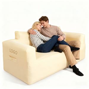 Divano Gonfiabile Portatile Moderno a Due Posti con Pompa Elettrica Integrata, Sedia Pieghevole per Soggiorno, Campeggio e Spiaggia - Product Image 1