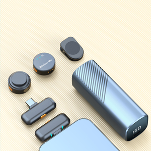 Nuevo Micrófono Inalámbrico de Solapa <span class=keywords><strong>Lavalier</strong></span> Magnético y Redondo para YouTube, Mini Micrófono para TikTok, Vlogging y Transmisiones en Vivo - Product Image 5