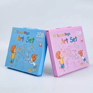 Ensemble d'art pour enfants de 208 pièces, kit de dessin de luxe, fournitures de peinture avec chevalet, étui portable, cadeau de rentrée <span class=keywords><strong>scolaire</strong></span> pour les garçons et les filles - Product Image 4
