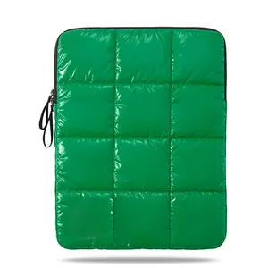 Portable Laptop Computer Notebook Case Quilted Softer Puffer Puffy Nylon 13 14 15.6 Inches Laptop Cover Laptop Sleeve Bag