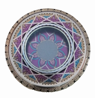 Boîte en fer blanc de luxe personnalisée 9*2cm pour safran, avec fenêtre, OEM, pour aliments pour enfants, bonbons, chocolat, sucre, gelée, aliments pour animaux de compagnie