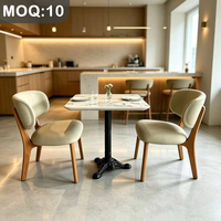 Ensemble de table carrée pliable de luxe en marbre personnalisable OEM ODM avec 2 chaises en cuir et bois pour restaurant, mobilier de salle à manger et centre commercial