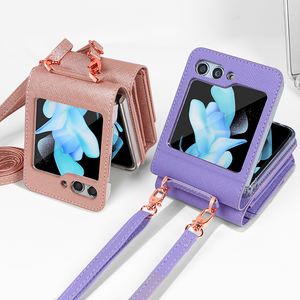 VIETAO Funda de cuero con billetera para <span class=keywords><strong>Samsung</strong></span> para Galaxy <span class=keywords><strong>Z</strong></span> <span class=keywords><strong>Flip</strong></span> 6 PC Funda para teléfono móvil Correa cruzada Stock para <span class=keywords><strong>Z</strong></span> <span class=keywords><strong>Flip</strong></span> 5 4 <span class=keywords><strong>3</strong></span> - Product Image 4