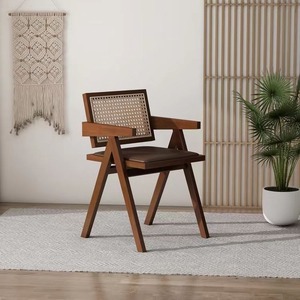 Furnitur Rotan Gaya Wabi-Sabi untuk Kantor di Halaman, Kursi Santai Luar Ruangan, Meja dan Kursi Makan, Furnitur Rotan yang Nyaman - Product Image 3