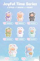 Figurine de collection LuLu Piggy V2, série Joyful Time originale, boîte mystère, pendentif en PVC et peluche pour décoration de bureau ou cadeau