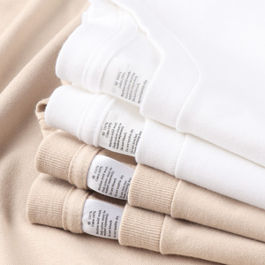 Camisetas de manga larga lisas en blanco de algodón 250GSM 100% camisetas de manga larga unisex con impresión de logotipo personalizado - Product Image 2