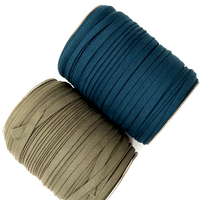 Cordon plat en coton doux écologique tressé de couleur 9 mm