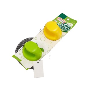 Proveedor de China, cocina, acero inoxidable, <span class=keywords><strong>estropajo</strong></span>, limpieza, bola, depurador, productos de limpieza con <span class=keywords><strong>mango</strong></span> - Product Image 1