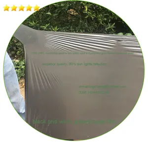 Agriculture Plastic Customized Agricultural Black And Silver Plastic Mulching Film /biodegradable Plastic Mulch Rolls