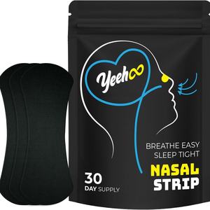 Adult Strong Viscosity Sports Nasal Strip <b>Black</b> Ventilation Nose Patch Oil-Proof Sweat-Proof Mouth Patches for Body Patches - Product Image 4