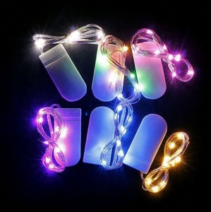 Led Kupfer Draht String Licht 1M 10LED/2M 20LED/3M 30LED CR2032 Batterie Betrieben Micro mini LED Sternen Lichter String für Hochzeit - Product Image 3