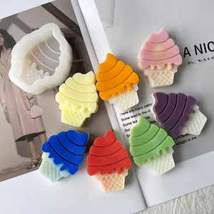 J6-129 bricolage gâteau décoratif <span class=keywords><strong>chocolat</strong></span> Silicone <span class=keywords><strong>moule</strong></span> doux cône crème glacée Silicone <span class=keywords><strong>moule</strong></span> crème glacée bougie <span class=keywords><strong>moule</strong></span> - Product Image 2